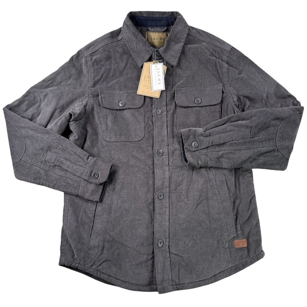 JACHS New York Jacket Mens M Gray Corduroy Sherpa Lined Pockets‎ Outdoors NWT
